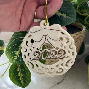 🎄 LENOX 2022 PIERCED WREATH ORNAMENT